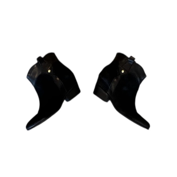 Ivanka Trump Black Leather & Suede Ankle Booties - Picture 14 of 16